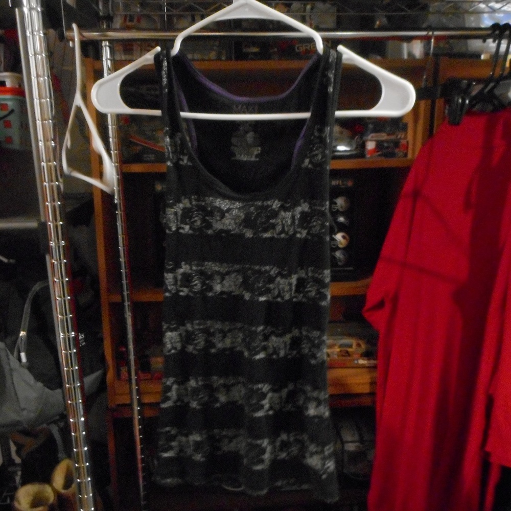 Women's Max Rave Black and Purple top